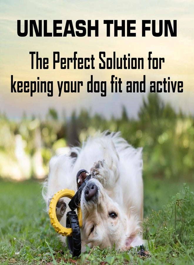 Tonka 3-Ring Tug Outdoor Dog Toy, 10.5 Inch Ring Dog Tug Toy for Medium and Large Breeds, Black/Yellow - Image 4